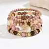 Pulseira Boêmia de Coração com Várias Camadas de Contas, Pulseira Elástica Versátil Retrô da Moda, Joias Europeias e Americanas