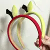 Linda Diadema con Forma de Manzana para Mujer, Diadema Ancha de Felpa, Pinza para el Cabello para Lavarse la Cara, Accesorio para el Cabello Divertido y Creativo, Estilo de Celebridad de Internet