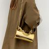 Ins Internet Popular Bolso Brillante para Pan Nuevo de Moda para Mujer Cadena Hombro Cruzado Cilindro Bolso Nicho Transfronterizo Cartuchera para Bolígrafos para Mujer
