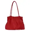 Bolso tote minimalista de estilo coreano con un aire relajado, color liso, nueva colección otoño 2026, gran capacidad, adecuado para el trabajo y los desplazamientos, bolso de hombro o bolso de axila