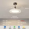 Lámpara Ventilador de Sala de Estar de Lujo Ligero Estilo Italiano, Lámpara Ventilador de Techo Minimalista Moderno para Dormitorio, Lámpara Ventilador Invisible Protector de Ojos para Estudio y Comedor