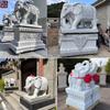 Talla de piedra Elefante Talla de piedra de granito Elefante Elefante de piedra Un par de elefantes que abren la puerta Adornos artesanales