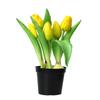 Simulación Tulipán de goma blanda en maceta fotografía casera decoración de boda flor de simulación simulación Tulipán fabricantes de flores falsas
