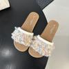Pantuflas Planas de Lujo Estilo Francés para Mujer, Nuevas y de Moda Verano 2025 Pantuflas Estilo Chanel Perfectas para Combinar con Vestidos