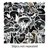 50 Pegatinas Góticas Oscuras Tendencia Geniales Graffiti Calcomanías para Cuaderno Taza de Agua Computadora Pegatinas Adhesivas