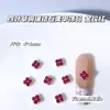 Luxo Leve Brilhante Trevo de Quatro Folhas da Sorte Cobre Incrustado Zircônio Branco Cor Zircônio Joias Pequenas para Manicure Decoração Estéreo para Unhas