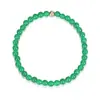 Pulseira de Ágata Verde Natural Calcedônia Feminina Fina Vintage Simples Cristal Pulseira Contas Ping An Estilo Chinês Presente
