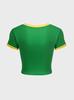 Camiseta Estilo Europeo Comercio Exterior Vintage Streetwear Estilo Europeo y Americano Camiseta Sexy Chica Caliente Bordado de Letras Top Corto Camiseta