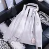 Jaqueta externa três em um para homens e mulheres, conjunto de duas peças destacável de plumas e fleece, roupa de trabalho quente para outono e inverno