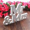 Sr. y Sra. Suministros para Boda Adornos de Letras de Madera en Inglés Accesorios para Boda Letrero para Boda