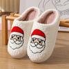 Nuevas Pantuflas de Algodón de Reno Navideño Transfronterizas para Mujer Venta al por Mayor para el Hogar Pareja Interior Alce Cálidas Pantuflas Navideñas Invierno Mujer