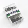Aguja de cabeza de vidrio de color con perla en caja 32 mm pasador de seguridad de perla para posicionamiento broche pin hebilla para bufanda de seda fabricantes en stock venta al por mayor