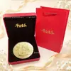 Pastel de Oro Shuibei 50mg Oro Puro 999 Pastel de Oro Fortuna de la Princesa Pastel de Oro Paz y Alegría Juego de Caja de Regalo