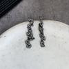 Hip hop oscuro dulce fresco Super Brillante pedrería estrella de cinco puntas hueso planeta letra aretes collar personalidad joyería europea y americana