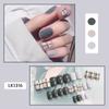 Nail Patch Francês Nail Patch Frosted Nail Patch Margarida Fake Nail Peach Wearable Nail Art Acabado