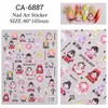 Coleção de Adesivos para Nail Art Explosões Vermelhas da Internet Borboleta Desenho Animado Kulomi Fita de Laço Adesivos para Diário Câmera