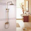 Set de Ducha de Lujo Retro Estilo Europeo Más Vendido Transfronterizo, Cabezal de Ducha Antiguo de Cobre Puro, Grifo Mezclador de Agua Fría y Caliente para Baño