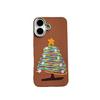 Nuevo Estuche para Teléfono Móvil con Estampado de Cuero de Manzana de Árbol de Navidad 16 para iPhone15promax Estuche Blando Marrón