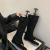 Sandalias de Verano 2026 Estilo Nuevo Chica Picante Botín Sandalias Vaqueras Occidentales con Aumento de Altura, Sandalias de Cuña Únicas con Punta de Tira para Mujer