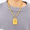 Etiqueta de navegación suave de oro de 24k de imitación de lujo para hombres, joyería de oro de arena viva roja neta dominante, fábrica directa de oro tailandés