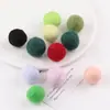 Estilo Coreano Feltro de Lã Listrado Liso Bola de Lã DIY Chaveiro Artesanal Pingente Material para Joias Pequenos Acessórios