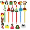 Accesorios Creativos para Clip de Bolígrafo de Navidad PVC Pegamento Suave Extraíble Hebilla de Lápiz DIY Universal Clip de Bolígrafo de Papelería Personalizado Transfronterizo