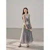 [Songming] Conjunto de Chaleco Irregular con Volantes en Capas + Falda de Verano Casual Estilo Coreano Nuevo Estilo Cn259