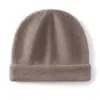 Gorro de cashmere transfronteiriço para homens e mulheres, gorro de malha versátil, touca, gorro com proteção para as orelhas, gorro com punho, gorro para clima frio