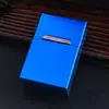 H02 Porta-Cigarros de Metal com Tampa Flip para Homens, Resistente à Pressão, à Prova de Umidade, Fecho Magnético, Caixa de Cigarros de Liga de Alumínio, Atacado do Fabricante