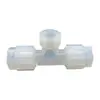 Conexão T de equalização de diâmetro PFA, com rosca MNPT e flange tipo bead, resistente à corrosão forte, disponível em múltiplas especificações