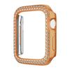 Estuche para reloj Apple con diamantes de doble fila galvanizados sin película Estuche protector para iWatch Estuche protector para Apple Watch