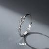 Anillo Shiai de Plata de Ley S925 para Mujer Estilo K Pequeño Fresco y Sencillo Incrustado de Diamantes Doce Constelaciones Anillo Único Ajustable Popular