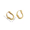 Pendientes Irregulares Retro para Mujer, Lujo Ligero, Pendientes de Acero de Titanio Chapados en Oro de Alta Gama, Diseño de Nicho, Pendientes para el Trabajo, Modernos y Versátiles