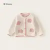 Youbao Huzhou Zhili Roupa Infantil Suéter para Meninas 2026 Primavera e Outono Morango Bebê Jaqueta Cardigã de Tricô Roupas para Meninas