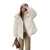 Chaqueta acolchada de algodón con capucha para mujer, nueva chaqueta acolchada corta versátil de invierno 2024, abrigo acolchado, suministro transfronterizo de AliExpress.