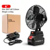 Ventilador Elétrico Recarregável Grande Capacidade para Camping ao Ar Livre Bateria de Lítio Ventilador Elétrico Portátil Interface Makita