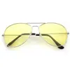 3026 película de color de moda reflectante gafas de pesca gafas de sol estilo aviador gafas de sol con montura de metal para hombre y mujer fabricantes venta al por mayor