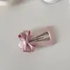 Pinza para el Cabello con Lazo de Satín Dulce Pinza Lateral Moda Flequillo Pinza Elegante Pinza Lateral Pasador con Sensación de Gama Alta Accesorios para el Cabello