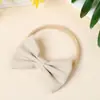 Venta Caliente Diadema de Algodón y Lino con Lazo para Bebé Diadema Elástica para Fontanela Estilo Lazo de Corbata Lindos Accesorios para el Cabello para Niños