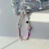 Cadena para teléfono móvil con cuentas de Hello Kitty, original, con tarjeta de crédito, CCD, decorativa, para colgar en la mochila, con forma de corazón para niña.