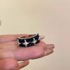 Anillo abierto de circonita estrellada para mujer, nuevo, ligero, de lujo, de alta gama, personalizado, diseño de nicho, anillo de pareja