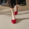Zapatos Planos Delicados de Piel de Oveja ~ Boca Baja con Lazo Redondos Cómodos Tres Colores en stock Casual Suela Suave Zapatos de Rollo de Huevo Estilo Nuevo