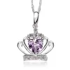 Collar con Colgante de Joyería Transfronteriza para Mujer con Corazón Incrustado de Diamantes Cadena de Clavícula Princess Dream Colgante de Joyería para Cumpleaños y Día de San Valentín Chino