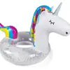 Flotador Inflable Personalizado de PVC con Lentejuelas Doradas y Coloridas de Unicornio Juguete Inflable de PVC para el Agua