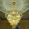 Loft duplex sala de estar luxo leve sala de jantar corredor corredor hall de entrada saguão escada corredor lustre de cristal cobre