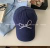 Gorra de béisbol estilo coreano con lazo dulce para mujer, primavera y verano, de algodón suave y combinable, color rosa, para hombre.