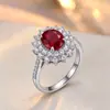 Anillos de Hot-Selling Europeo y Americano Transfronterizos con Incrustaciones de Artesanía Fina, Anillos de Diamante Azul de Lujo Ligero a la Moda, Productos de Nicho de Gama Alta, Venta Directa de Fabricantes