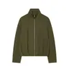 Chaqueta Cárdigan Elegante de Moda Nueva 2026 Estilo Europeo y Americano Transfronterizo para Mujer Venta al por Mayor Color Sólido Cuello Alto Cremallera 1336506
