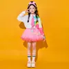 Disfraces de Animación para Niños Niños y Niñas Ropa de Desempeño para Eventos Deportivos de Primaria Camisa Tie-dye Floral Conjunto de Otoño