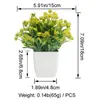 Planta de Simulación en Maceta Eucalipto Hierba de Primavera Hierba Rohan Planta Verde Decoración de Escritorio Decoración de Sala de Estar Planta Verde Artificial Transfronteriza